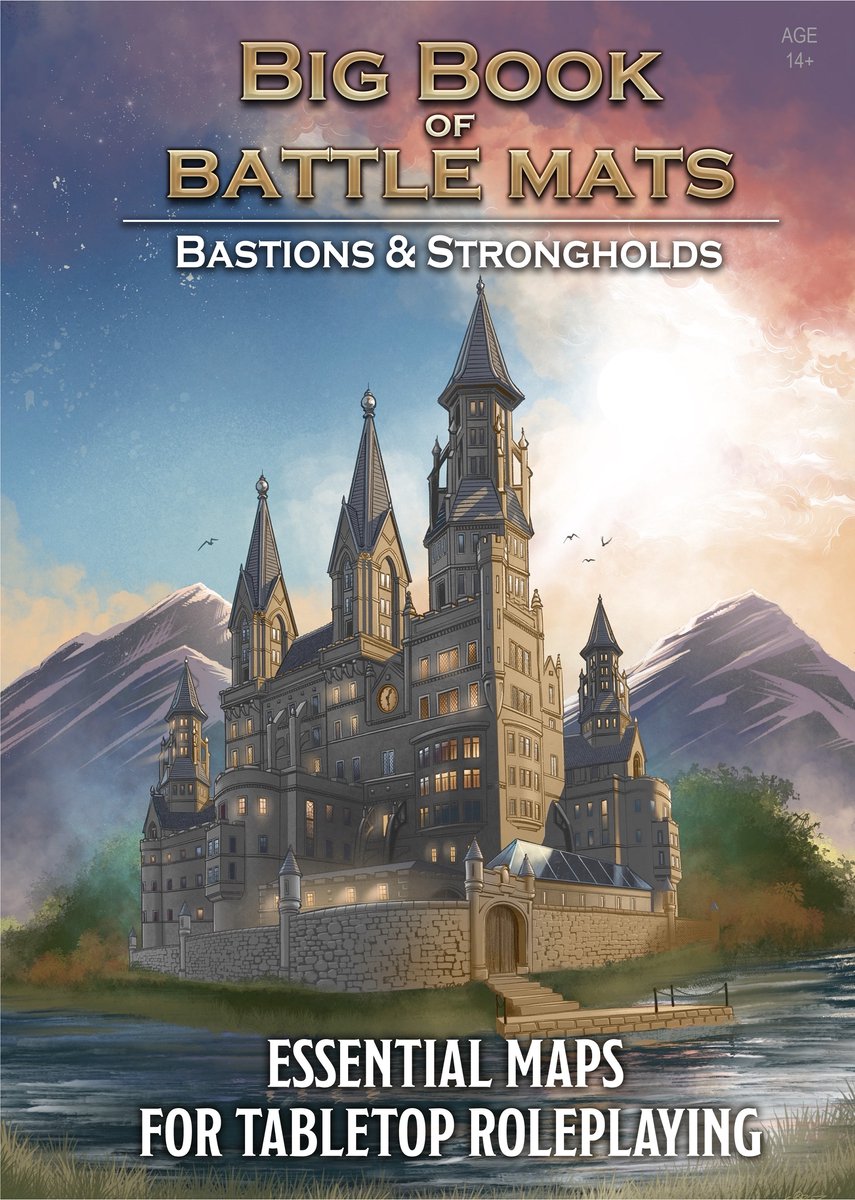 Big Book of Battle Mats Bastions and Strongholds - Loke BattleMats - RPG Kaartenboek voor 5E & Fantasy - Engelstalig