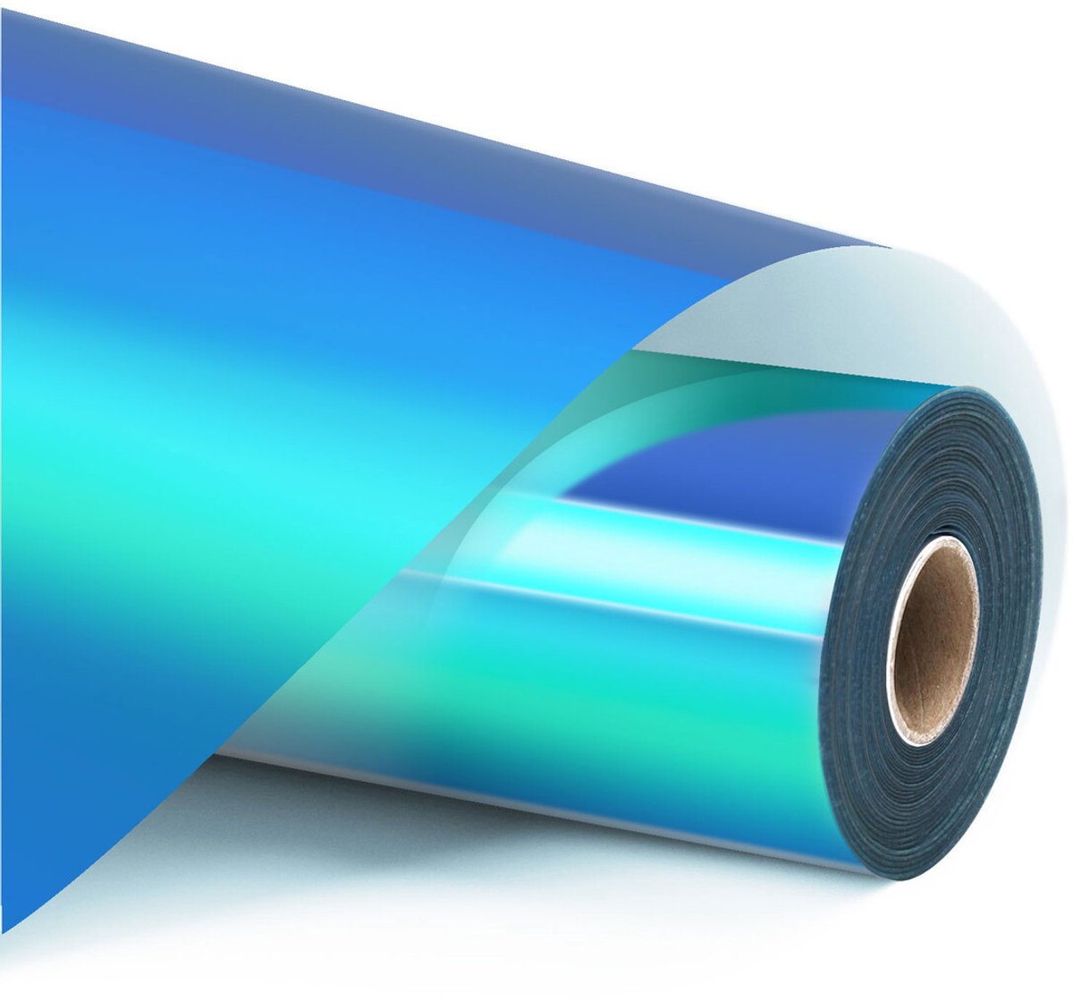 LOKLiK Zelfklevende Vinyl Holografisch - Aqua Blauw - 30,5 x 90 cm