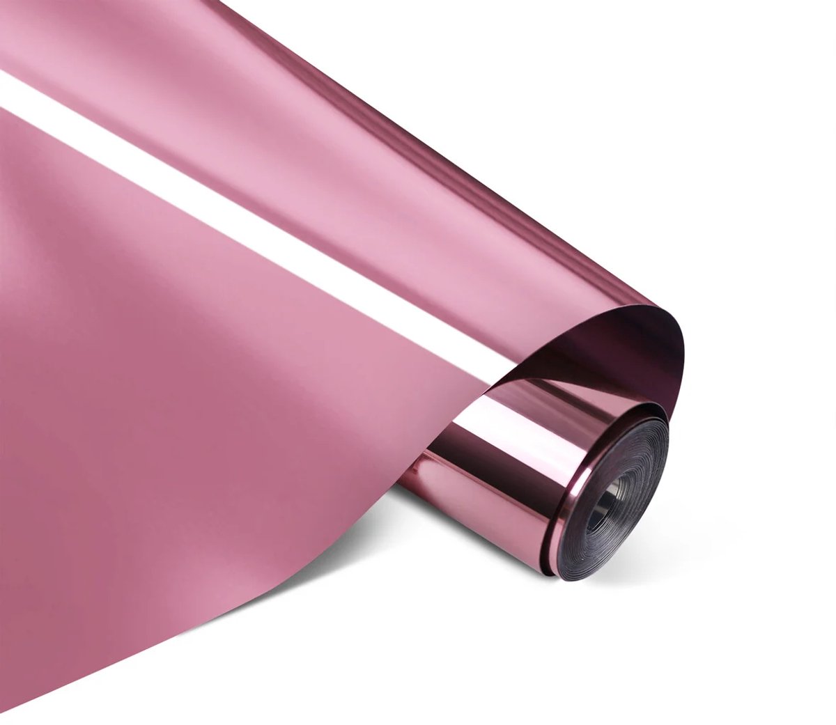 LOKLiK Zelfklevende Vinyl Spiegel Metallic - Roségoud - 30,5 x 180