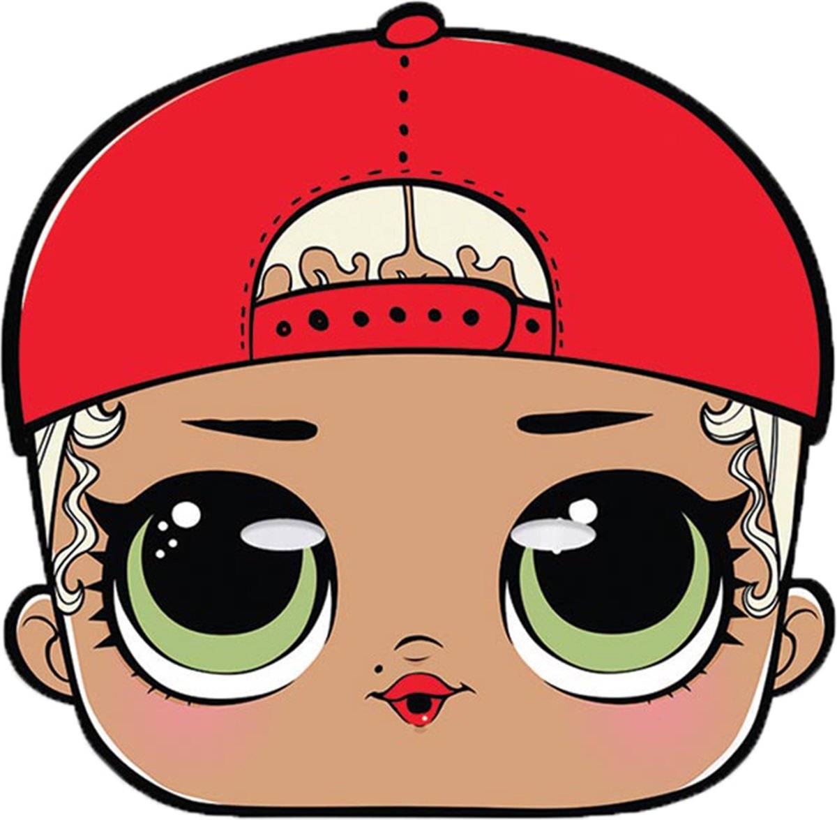 Kartonnen MC Swag LOL Surprise™ masker - Verkleedmasker