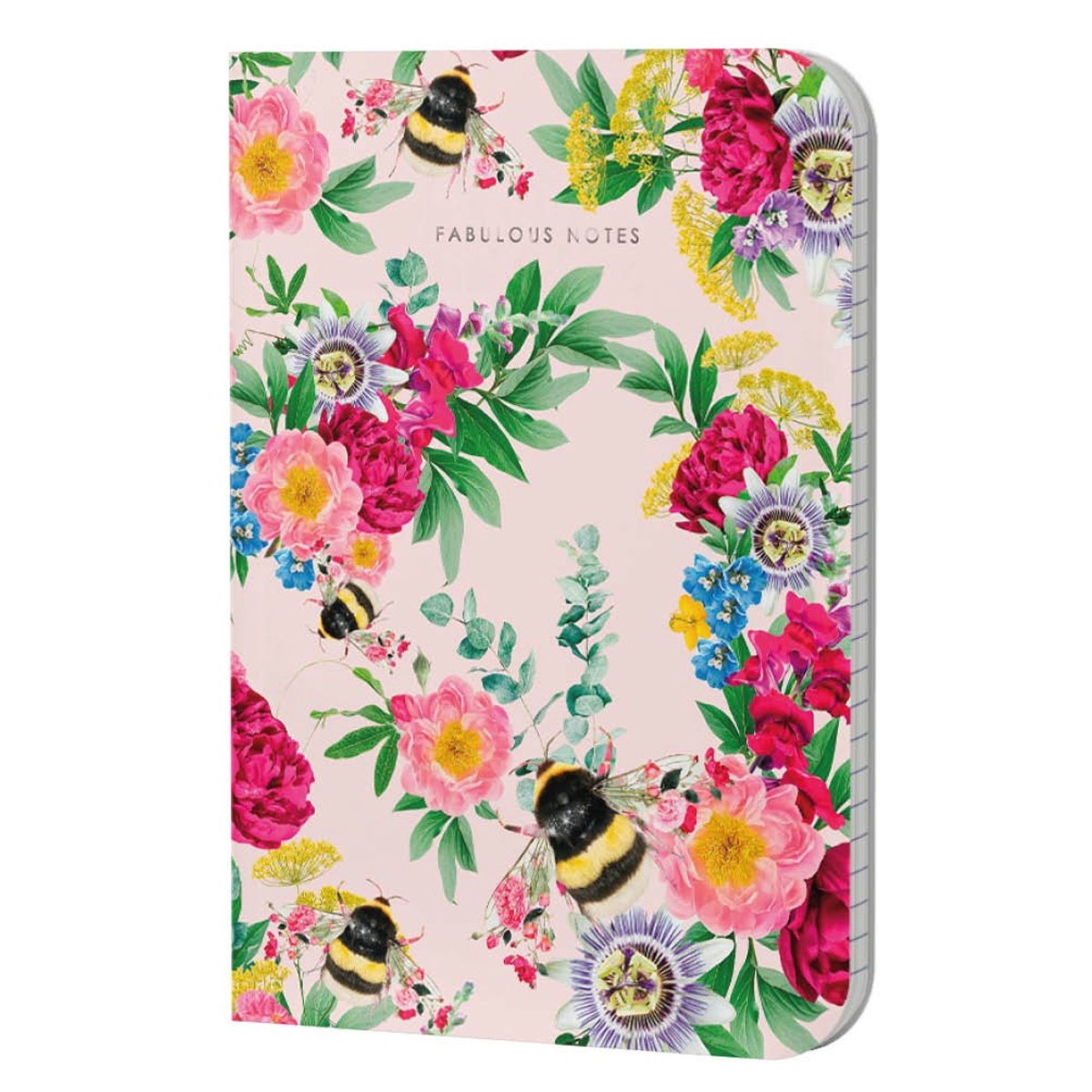 A5 Luxe Notitieboek - Roze - Bij - Gelinieerd