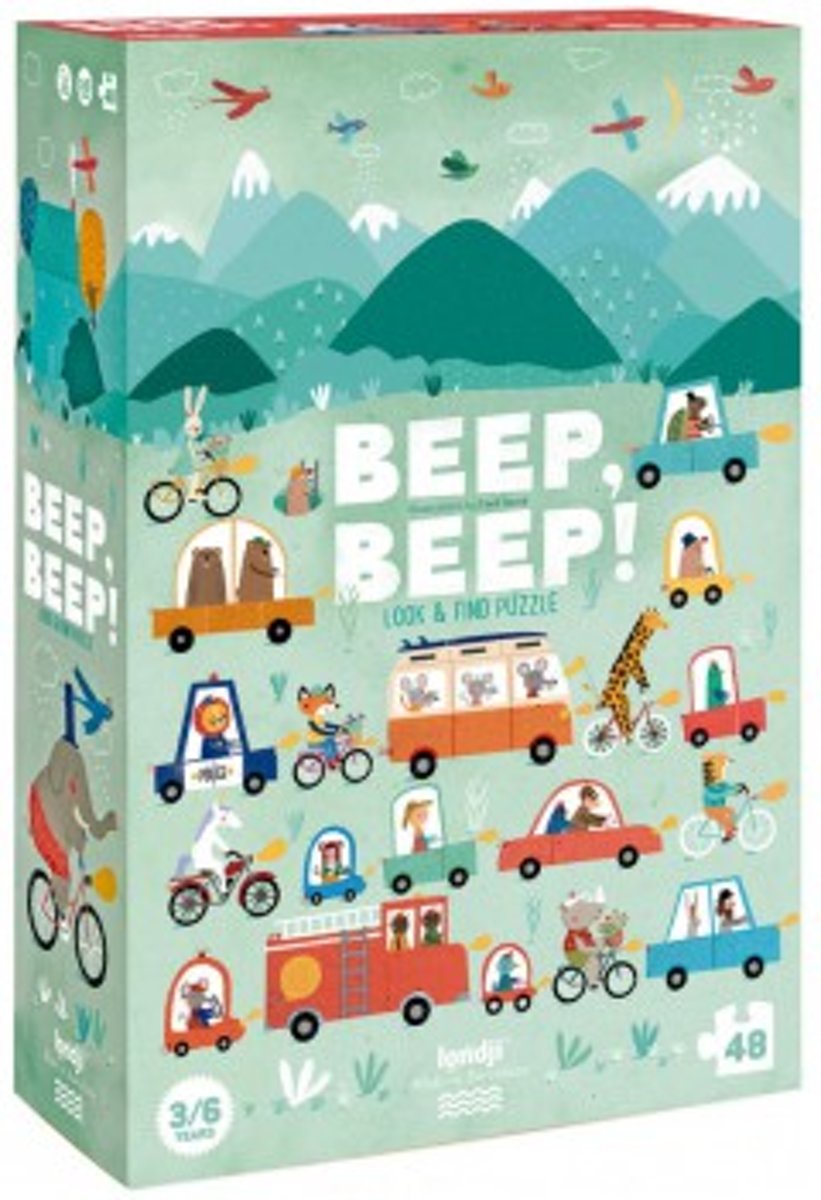 Kinderpuzzel beep beep 3+ jaar - Londji