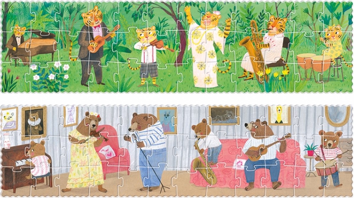 Omkeerbare puzzel wild music 3+ jaar - Londji