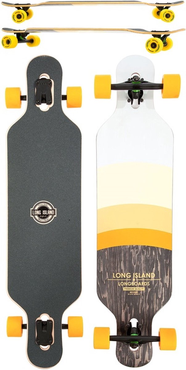 Long Island Degrade Twintip Longboard evt witte wielen