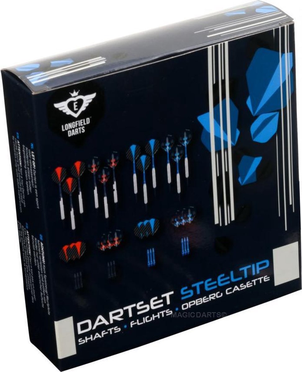 Longfield darts 4 sets steeltip nickelplated brass 21-23 gram
