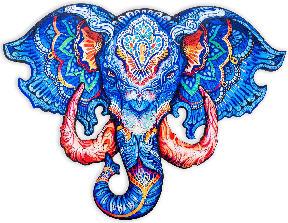 Houten puzzel Olifant (hoofd) A3 formaat