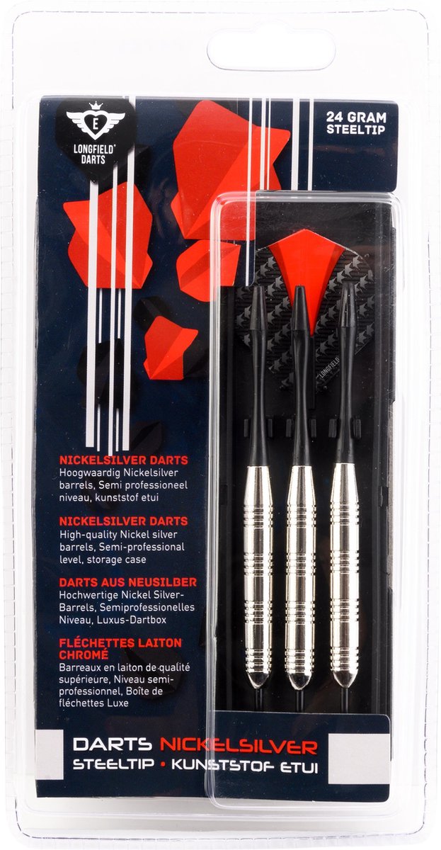 LONGFIELD DARTS NICKELSILVER BLISTER - 24 GRAM