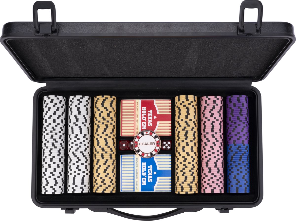   in zwarte koffer, 300 chips met waarde (14 gram) - Engelhart Games