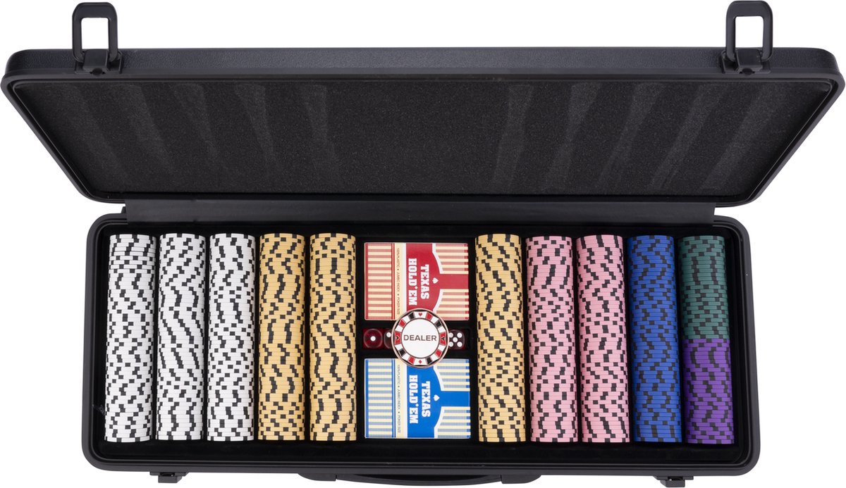   in zwarte koffer, 500 chips zonder waarde (14 gram) - Engelhart Games