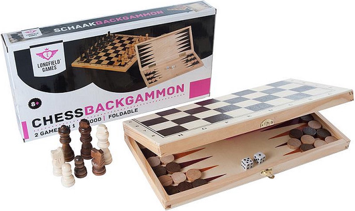 Schaak/backgammon opklapbaar