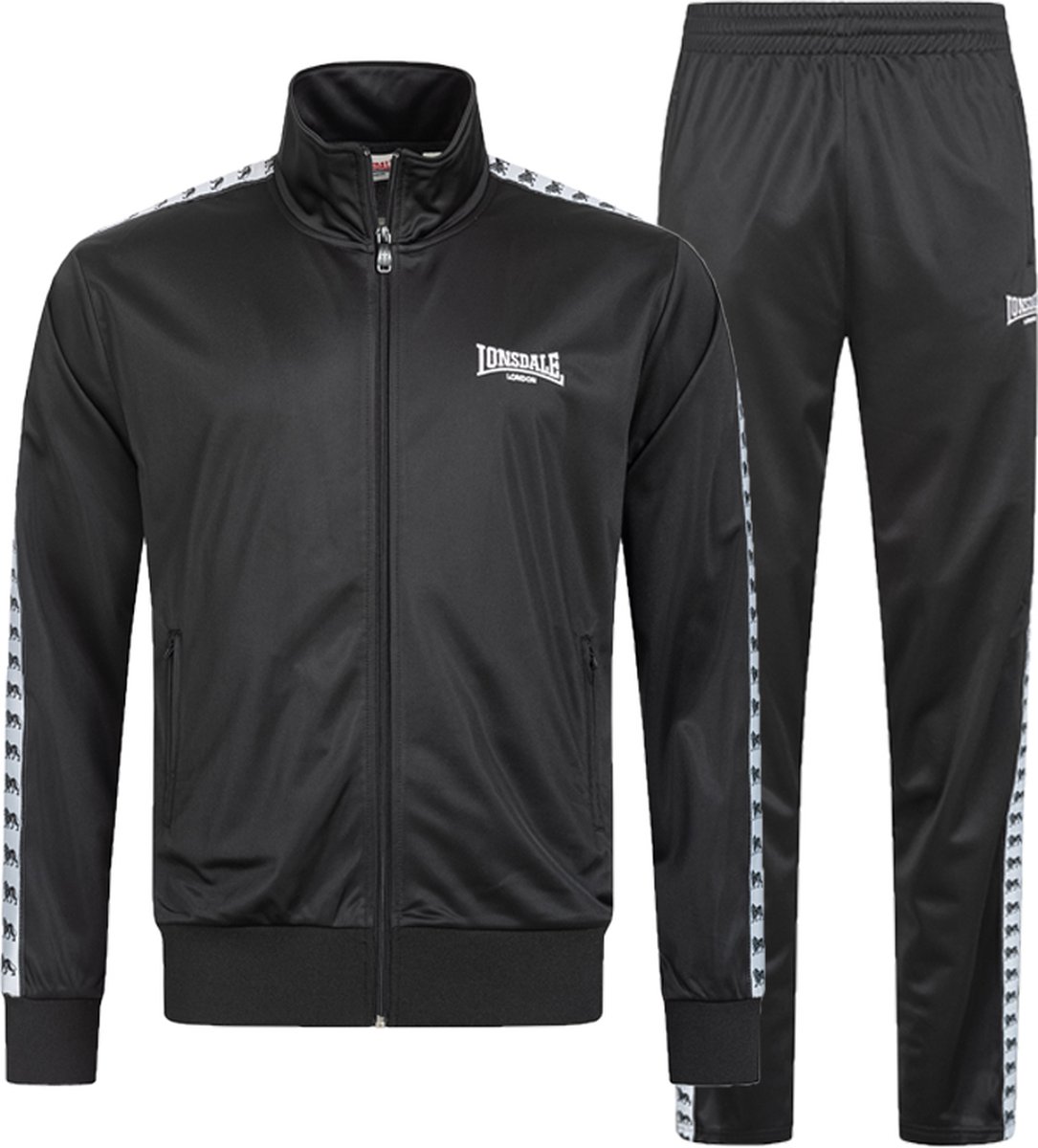 Lonsdale Trainingspak Wyberton Zwart - Maat: 3XL