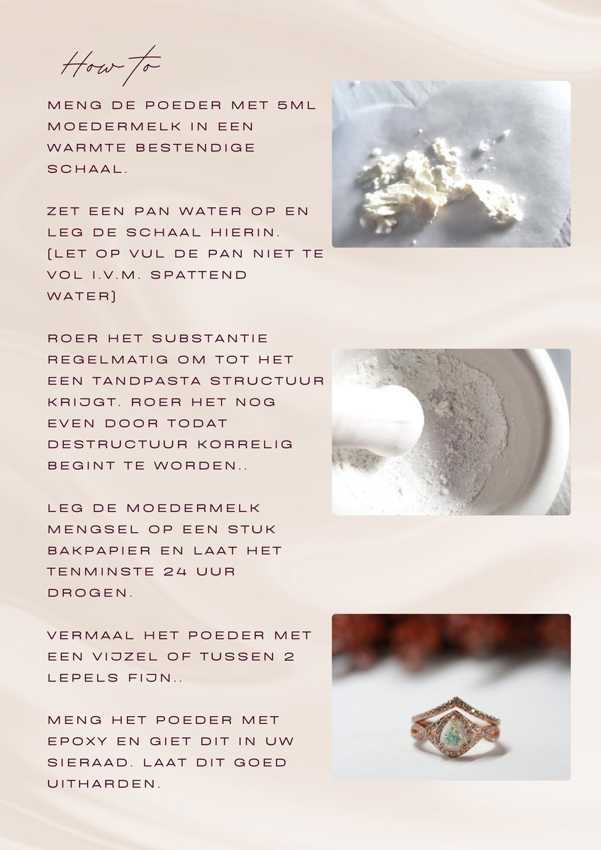 Zelf moedermelk sieraden maken, Webshop bulk inkoop, dropshipping, moedermelk verstenen, webshop benodigdheden, moedermelk conserveer poeder