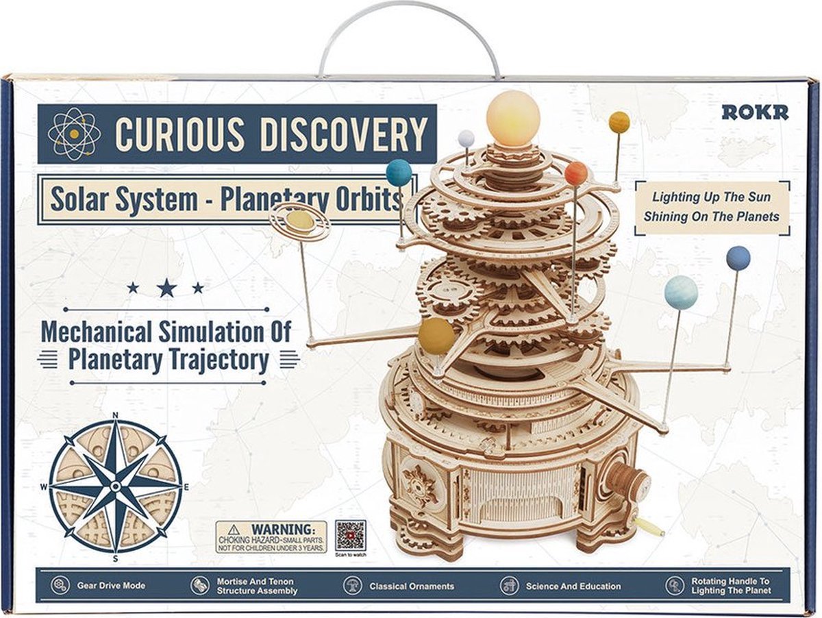 Losy® - Mechanical Orrery ST001 - Houten modelbouwpakket