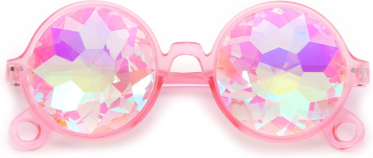 LOUD AND CLEAR® - Caleidoscoop Bril - Spacebril - Space Bril - Festival Bril - Roze