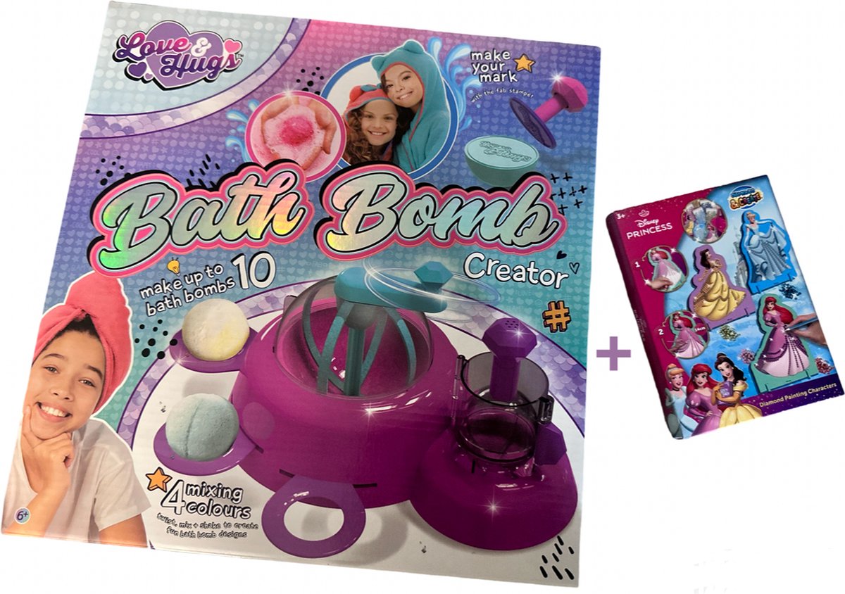 DIY Bath bomb creator -NEW AND IMPROVED - je eigen -lush- bruisballen- maken - Nieuw en verbeterd! + Sensomotorisch Diamond painting figuren Sinterklaas - Kerst - Cadeau