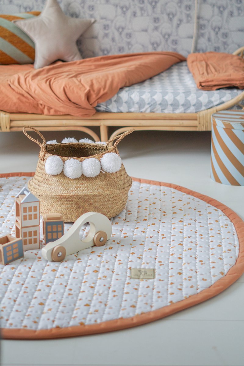 Love by Lily - groot rond speelkleed - Sunny Clovers - 140cm