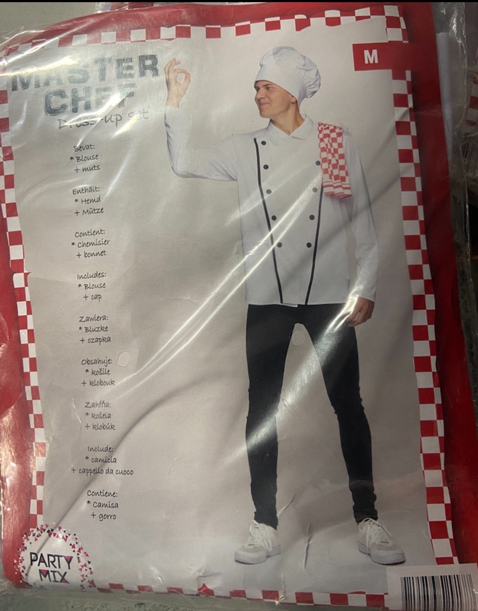 Chef Kok Verkleedkostuum – Complete Verkleedset voor Volwassenen – Ideaal voor Carnaval & Themafeesten