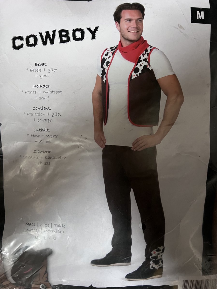 Cowboy Verkleedset - Maat M - Carnaval - Verkleedkleding