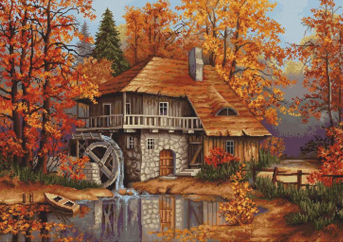 Autumn Landscape - Borduurpakket met telpatroon - Luca-S - B481