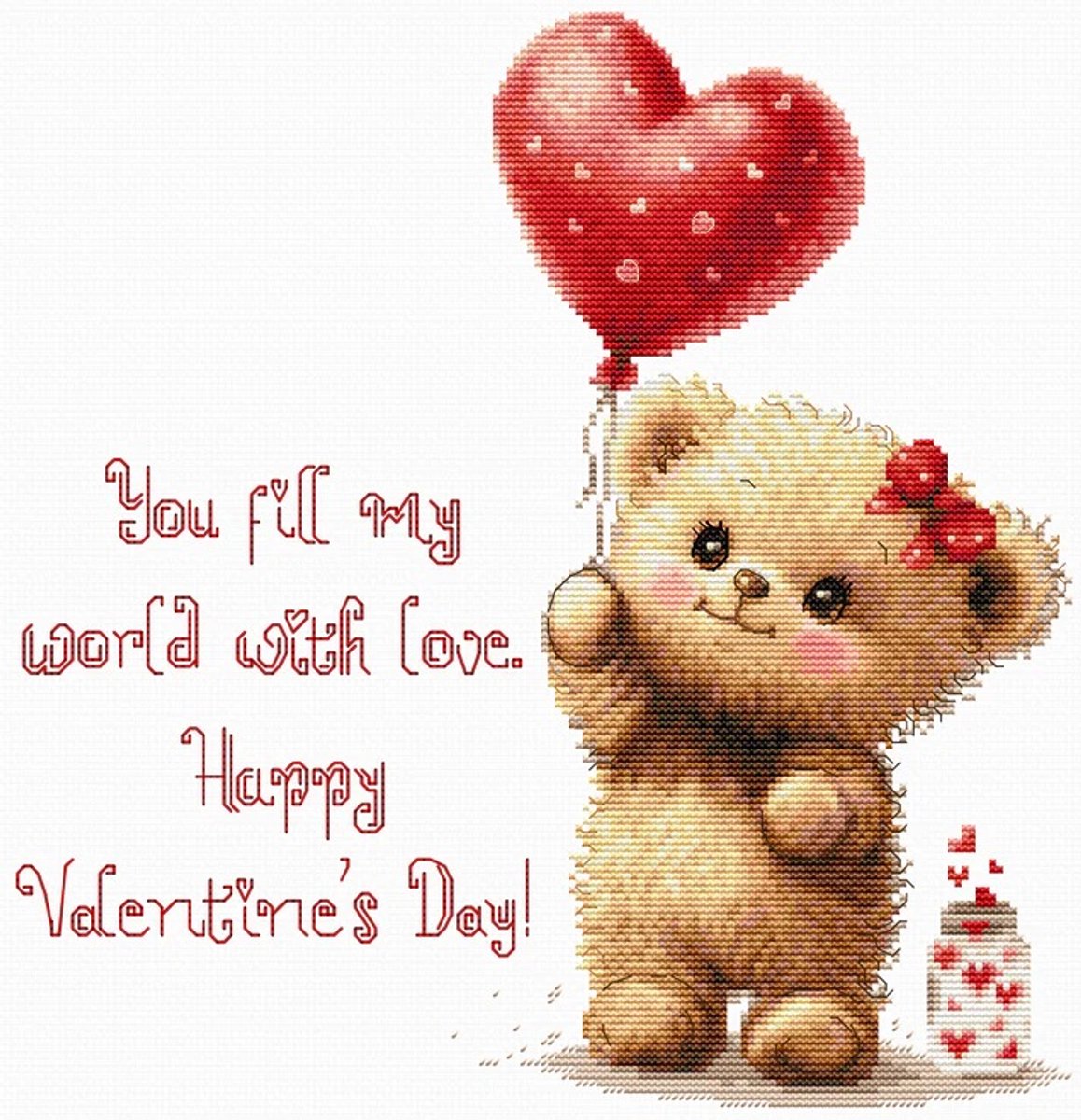 Borduurpakket Luca-S - My Heart - Mijn Hart - B1424 - Valentijn - Valentijnsdag