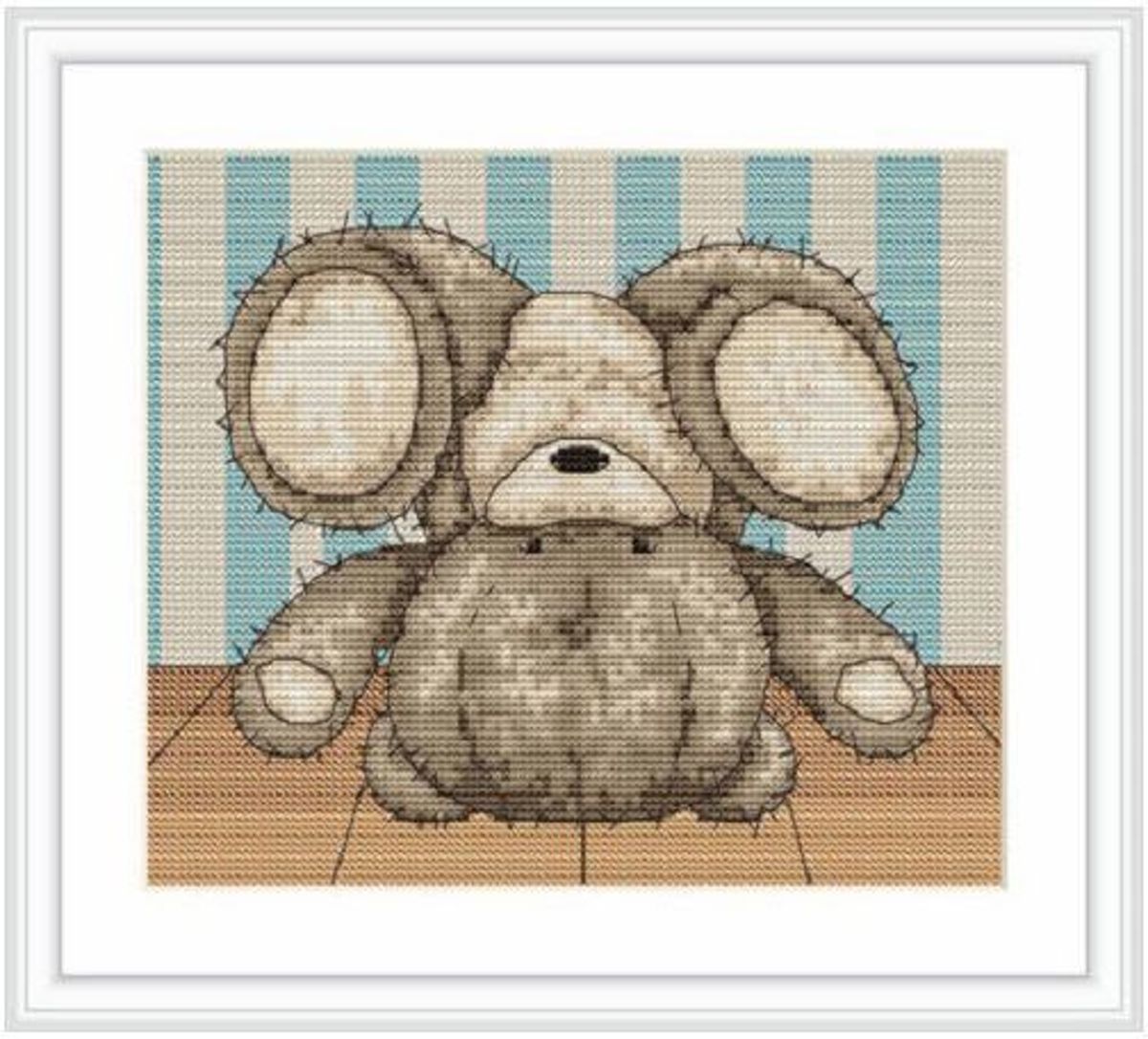 Luca-S Broderie Borduurpakket Bruno beer op zn kop B1084