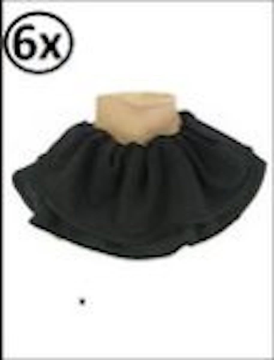 6 x kraag zwarte piet trevira zwart