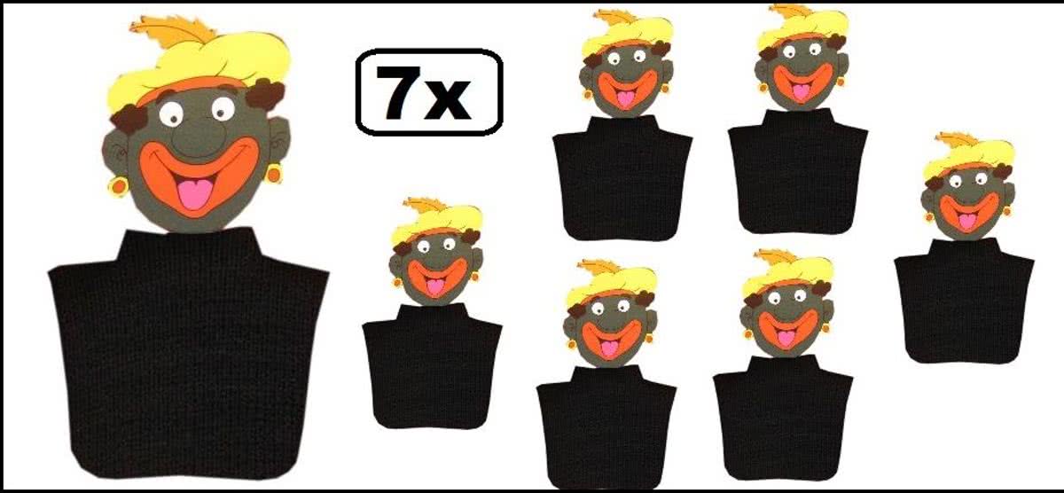 7x Piet col zwart