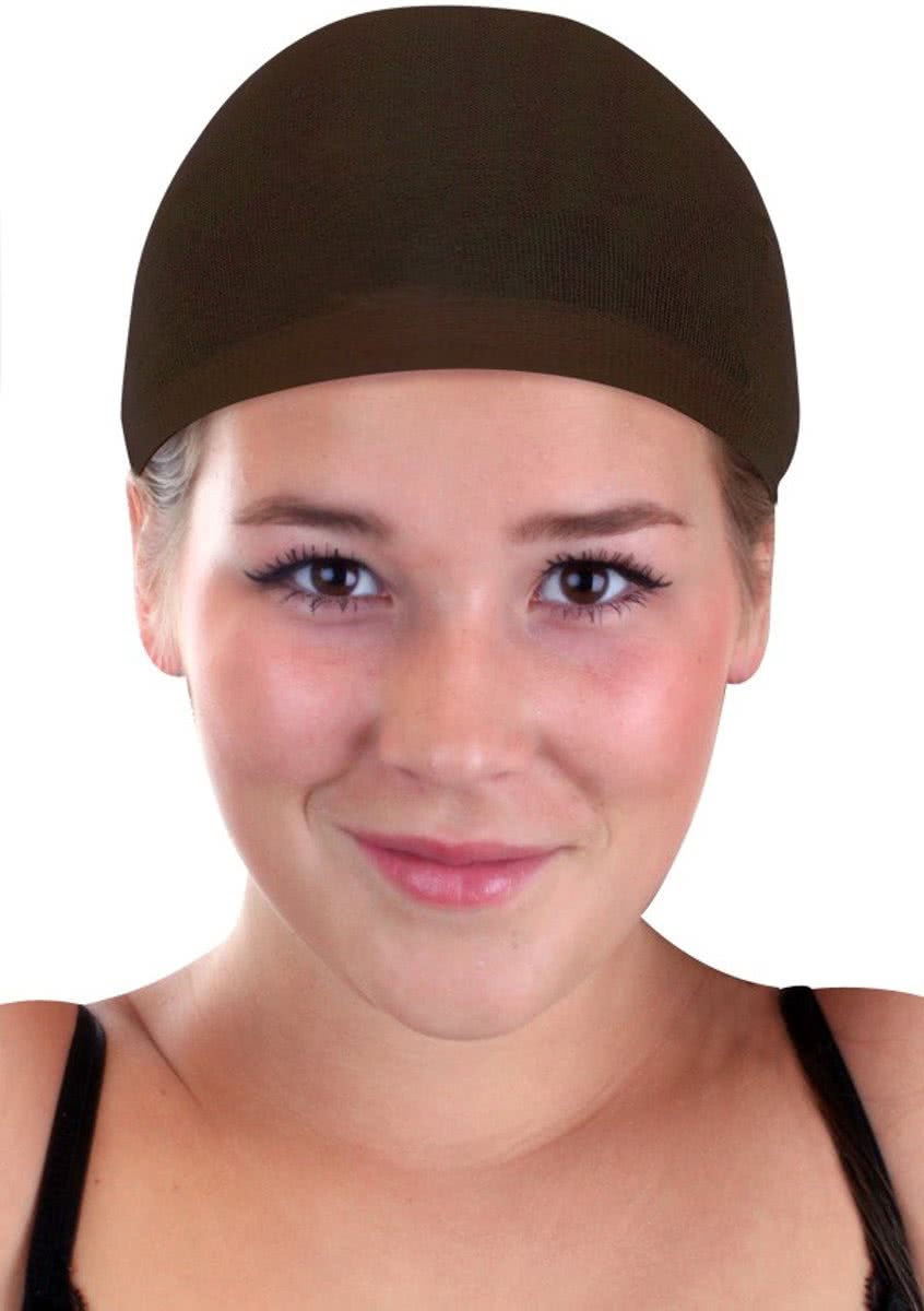 Haarkapje dames bruin 2 stuks