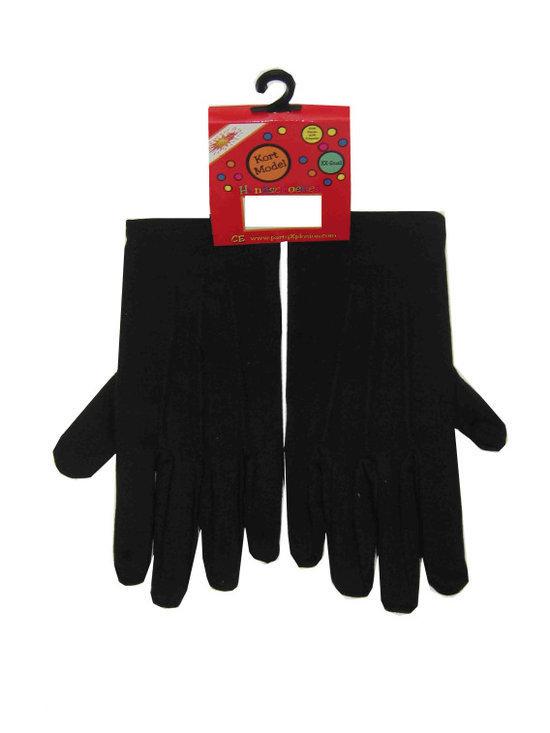 Handschoenen katoen kort zwart Maat XXS