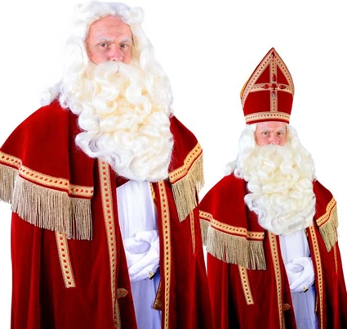 Luxe Sinterklaas pruik en baard