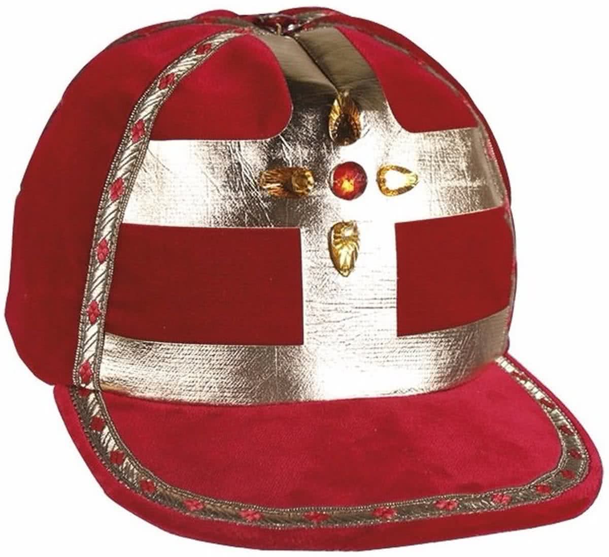 Luxe Sinterklaas werkmijter fluweel