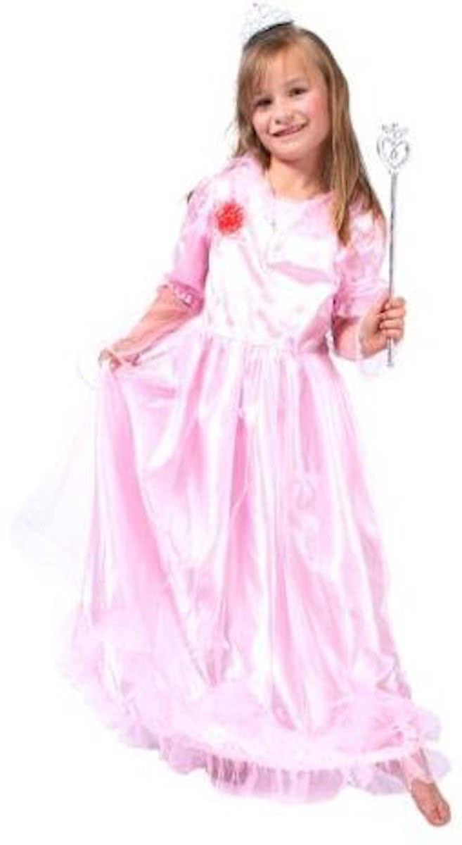 Prinses Butterfly roze jurk - Maat 140-152