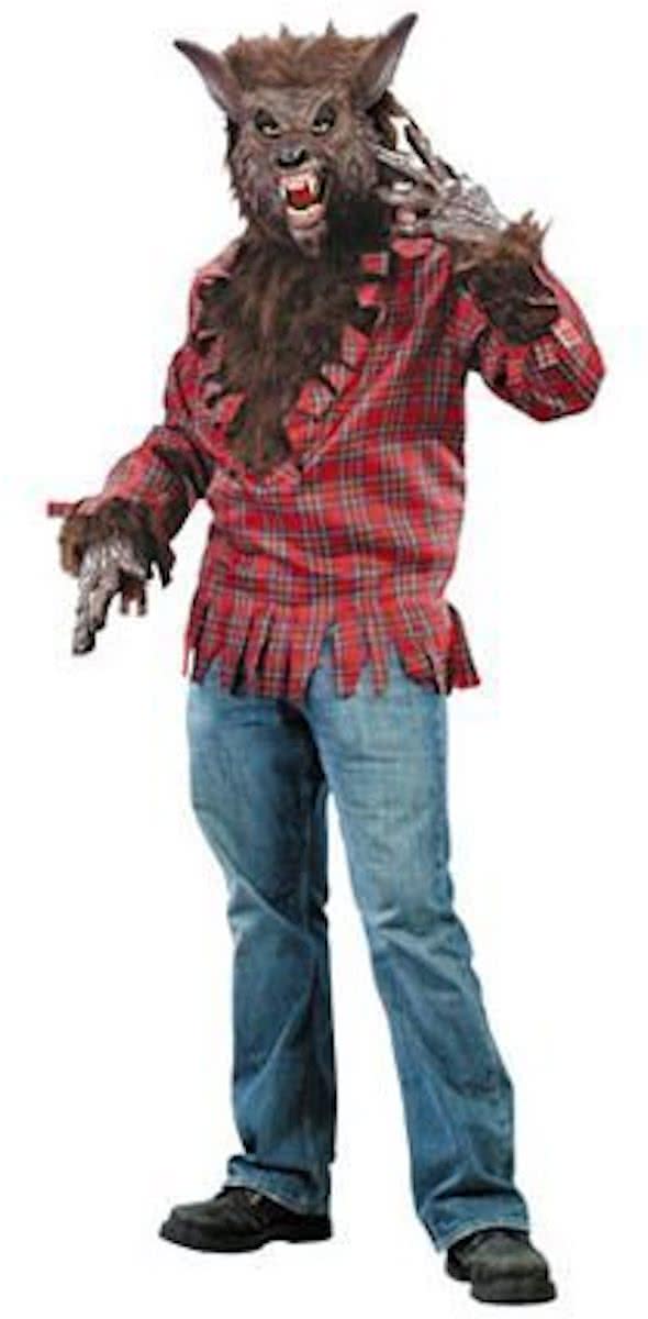 Weerwolf shirt met masker volwassen one size
