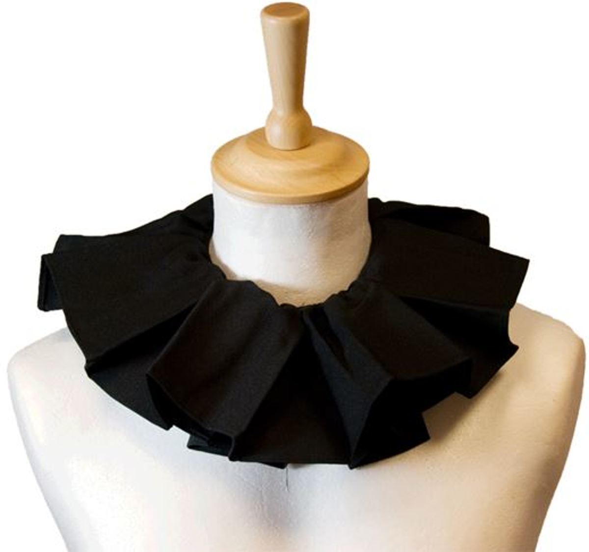 Witbaard - Kraag - Zwarte piet - Geplooid - Zwart