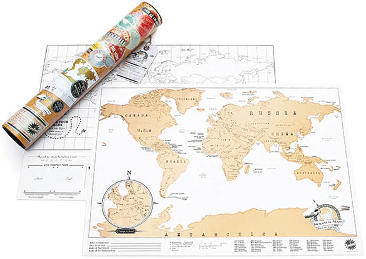 Kras Wereldkaart - Scratch Map Travel - Reiseditie