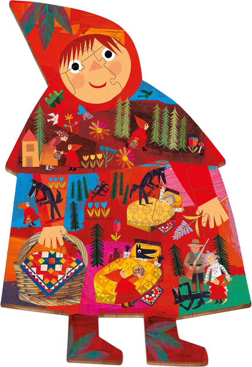 LUDATTICA Houten Puzzel - Roodkapje.