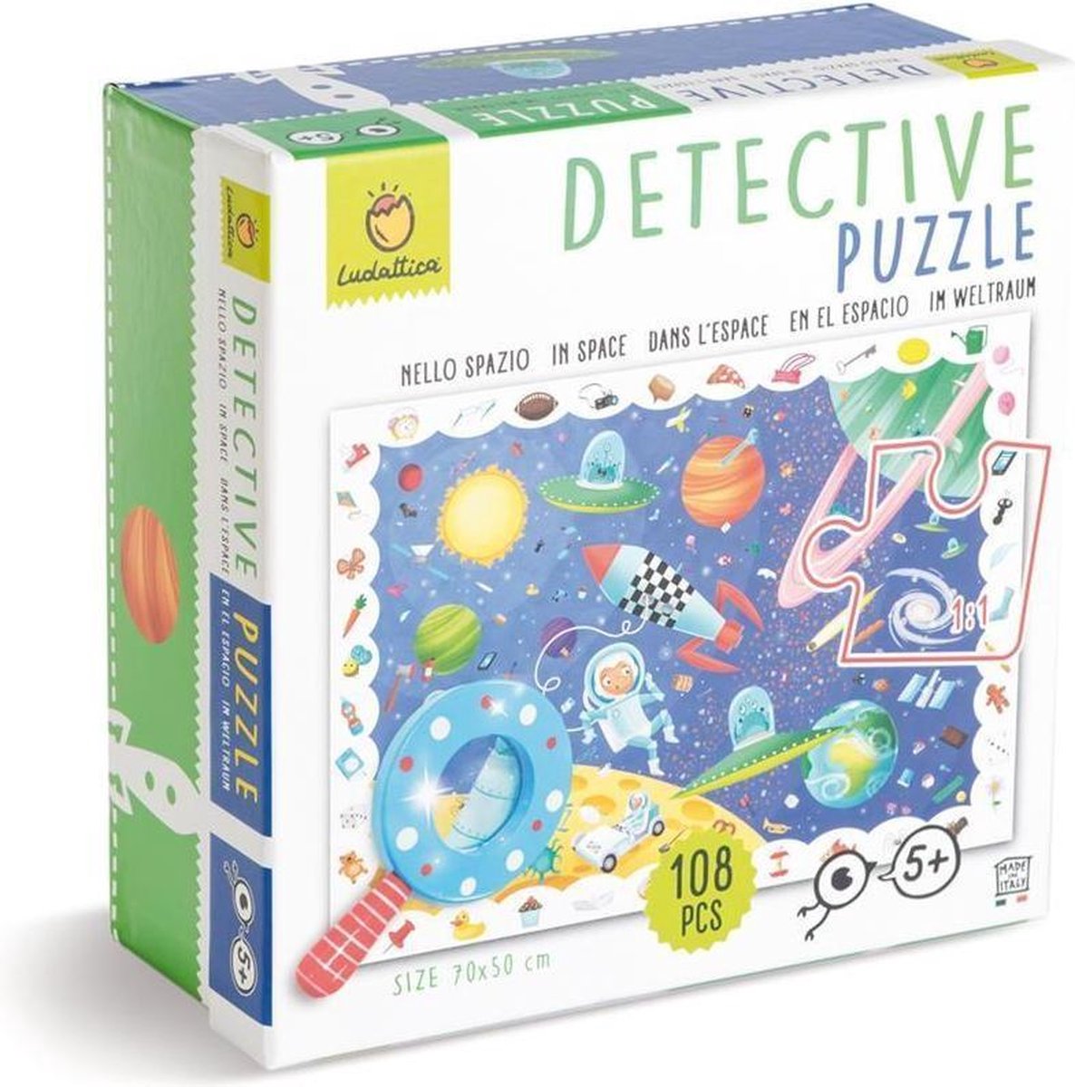 Ludattica Legpuzzel Detective Ruimte Junior 70 X 50 Cm 108 Stuks