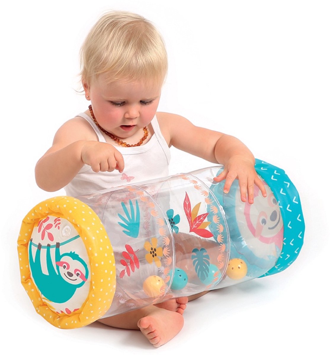 Kruiprol voor Baby - LUDI - Opblaasbare Rol om te Leren Kruipen - Vanaf 6 Maanden - Luiaard