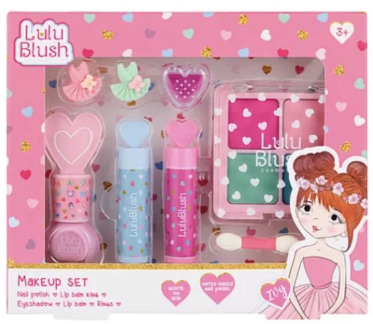 Lulu Blush Makeupset- Voor Kinderen - Kinder Makeup - Jongens en Meisjes - Beginners Set - Oogschaduw - Lipblush - Nagellak - Lipbalm - Kinderset -