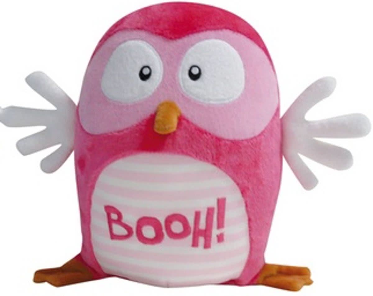 Luminou Glow In The Dark Knuffel Uil Roze 20 Cm