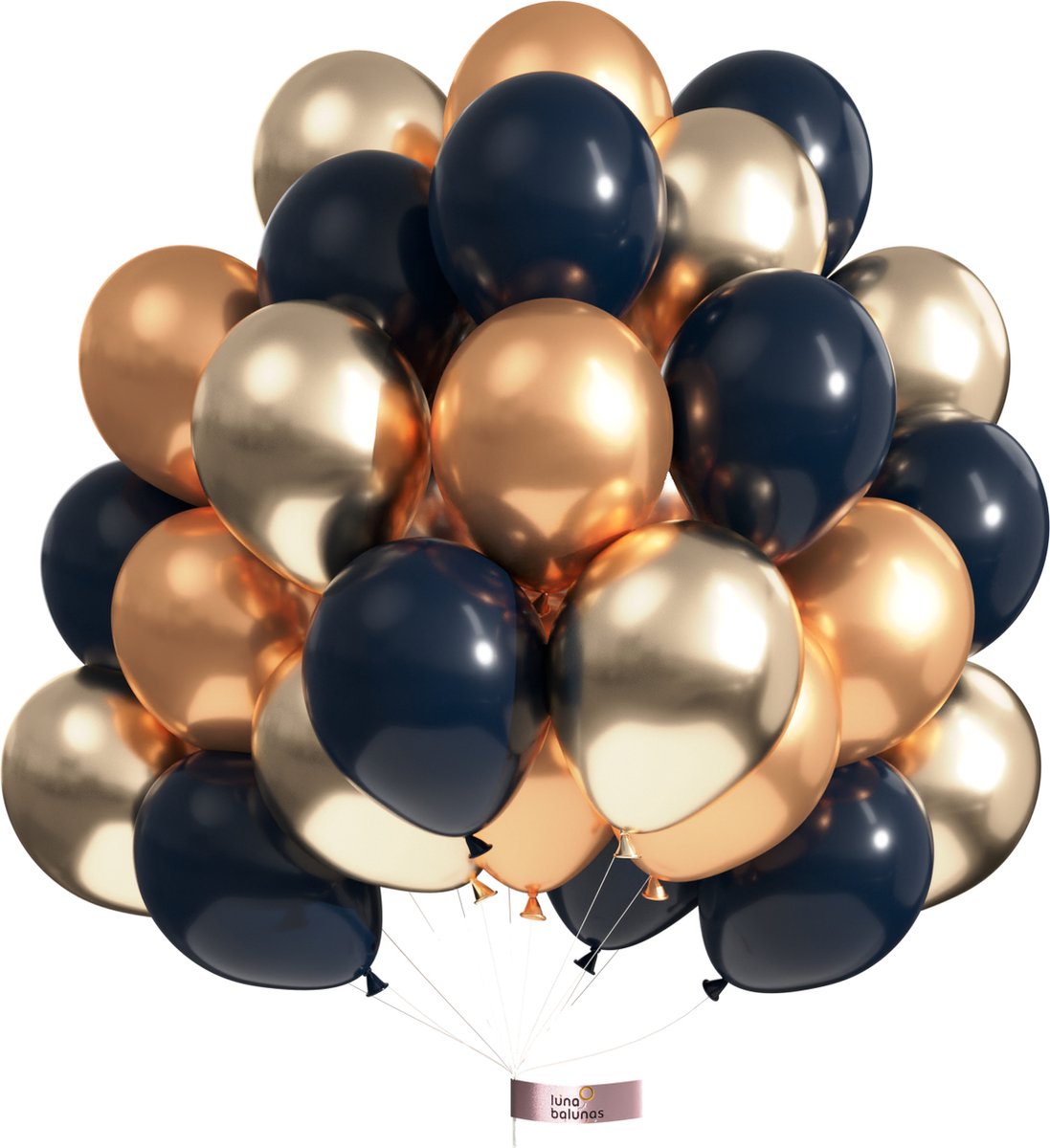 Luna Balunas Midnight Latex Ballonnen 50 Stuks Navy