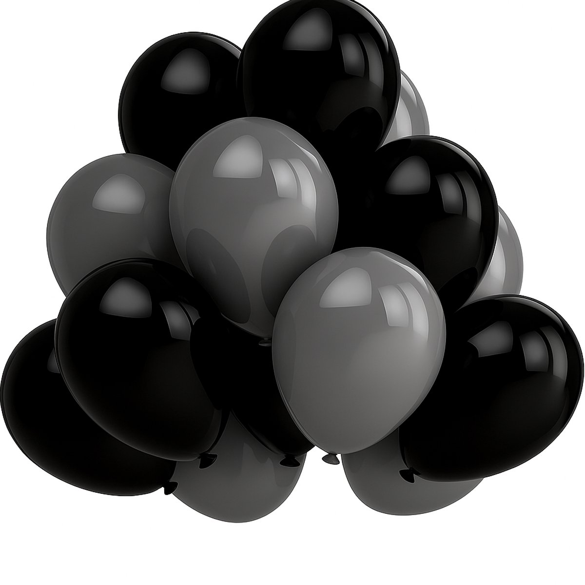 Luna Balunas Zwarte Grijze Ballonnen Helium Verjaardag Decoratie Versiering Halloween