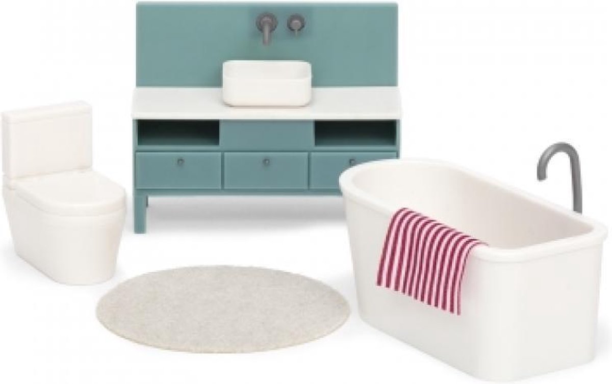 Lundby poppenhuis Basic Badkamerset wit