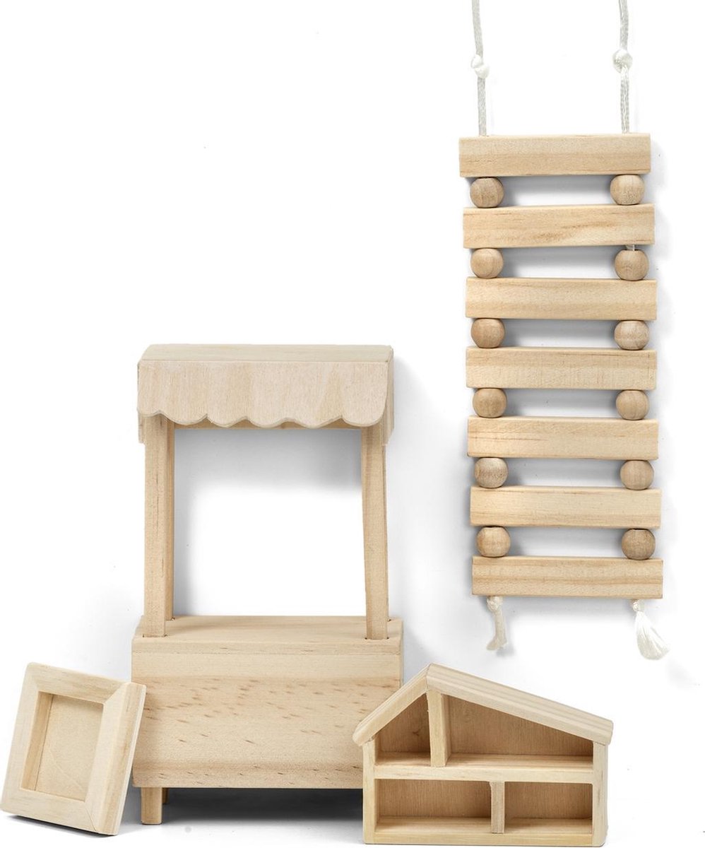 Lundby poppenhuis Houten poppenhuismeubels DIY - spelenset