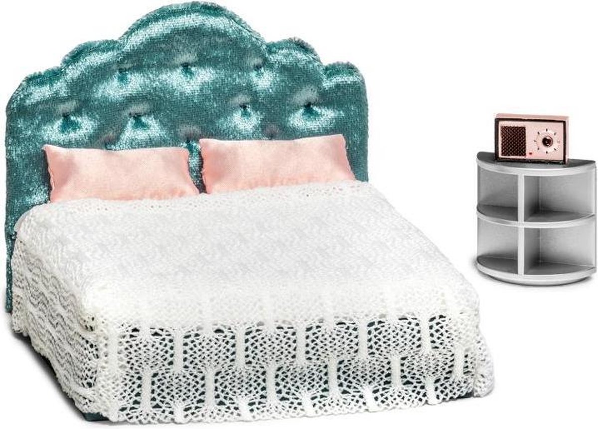 Lundby poppenhuis Set - Slaapkamer (groen/roze)