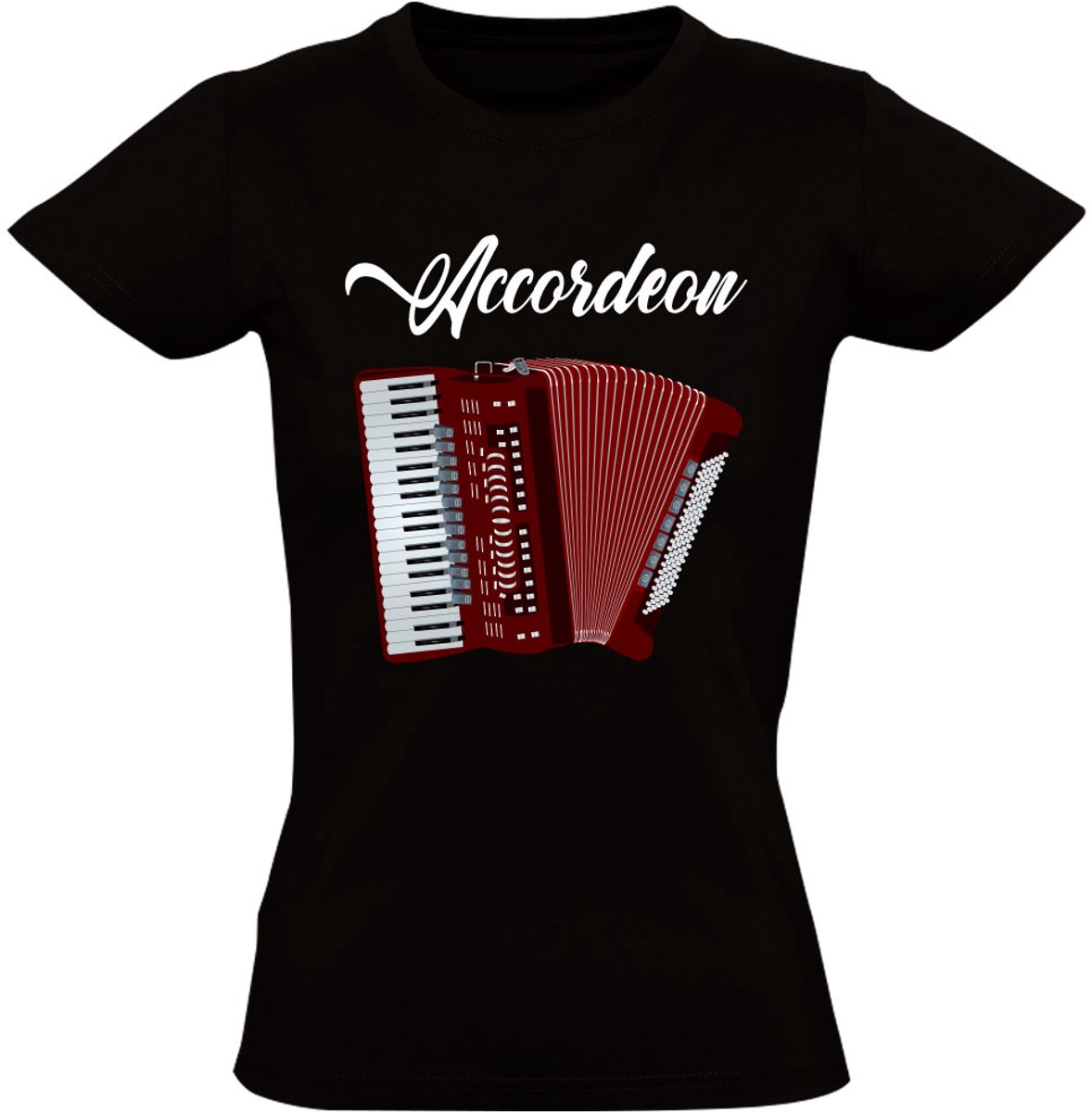 Accordeon Dames T-shirt - muziek - muziekinstrument - accordeonist - volksmuziek - jazz - klassiek - shirt
