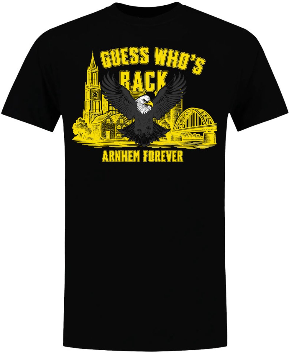 Arnhem Forever Geel T-shirt - voor geel zwart - adelaar - voetbal - shirt