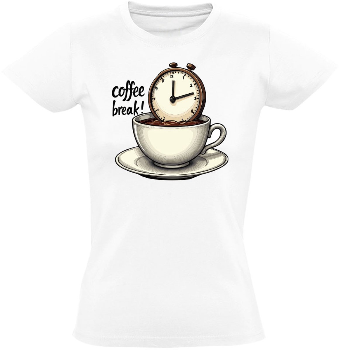 Coffee Break Dames T-shirt - koffie - espresso - cappuccino - shirt