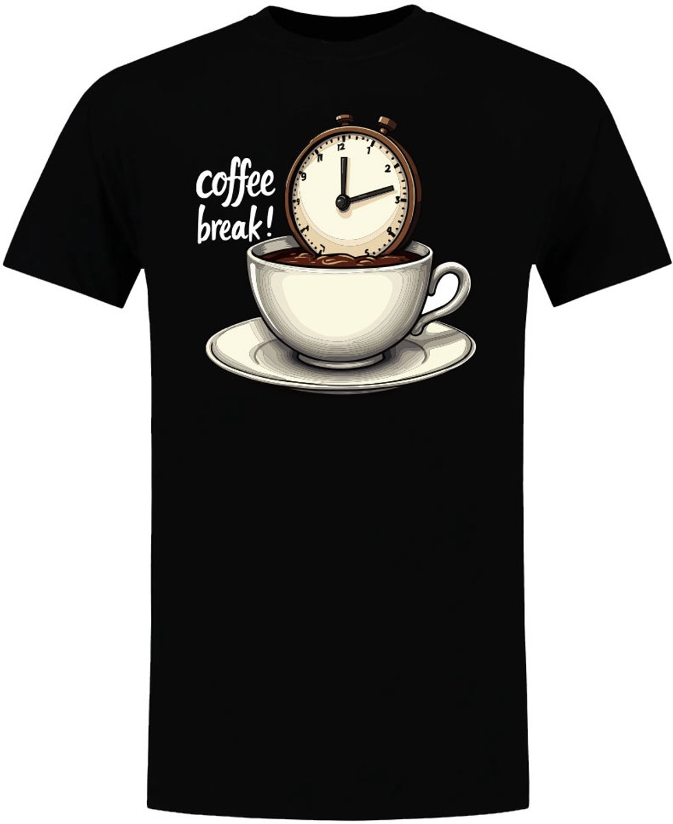 Coffee Break Heren T-shirt - koffie - espresso - cappuccino - shirt