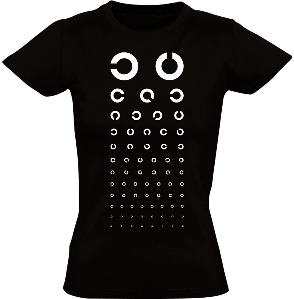 Oogmeting Dames T-shirt - opticien - oogtest - bril - shirt